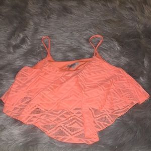 Neon orange crop top